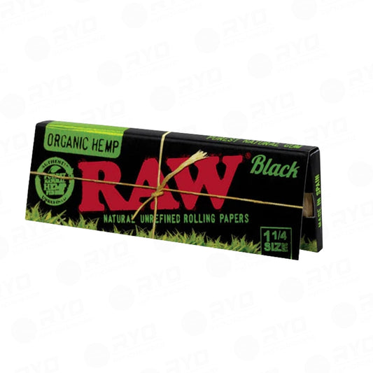 RAW Organic Black 1 1/4 Rolling papers