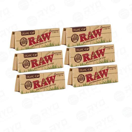 RAW® Organic Hemp Connoisseur w/Tips -1¼