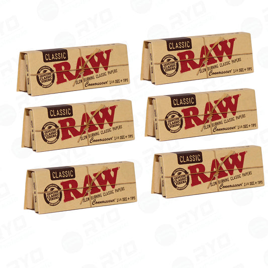 RAW® Classic King Size Connoisseur Rolling Papers + Tips