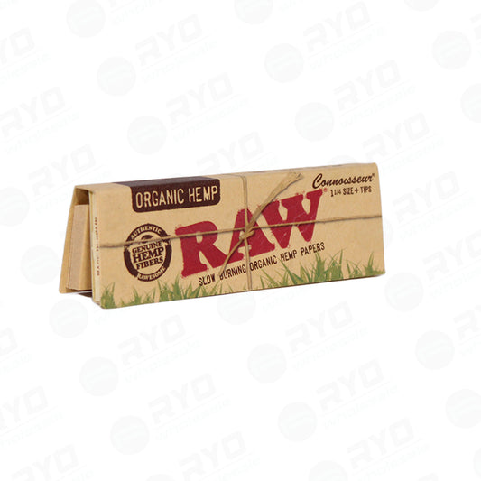 RAW® Organic Hemp Connoisseur w/Tips -1¼